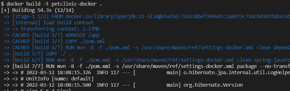 docker build petclinic