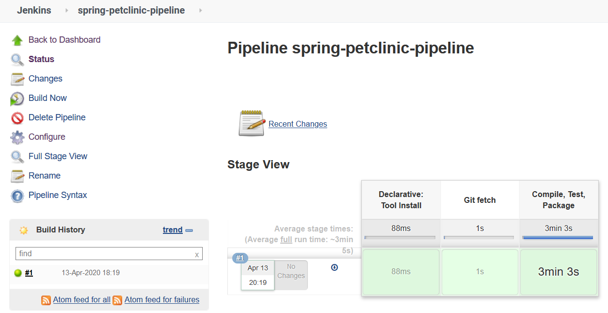 petclinic pipeline build 1